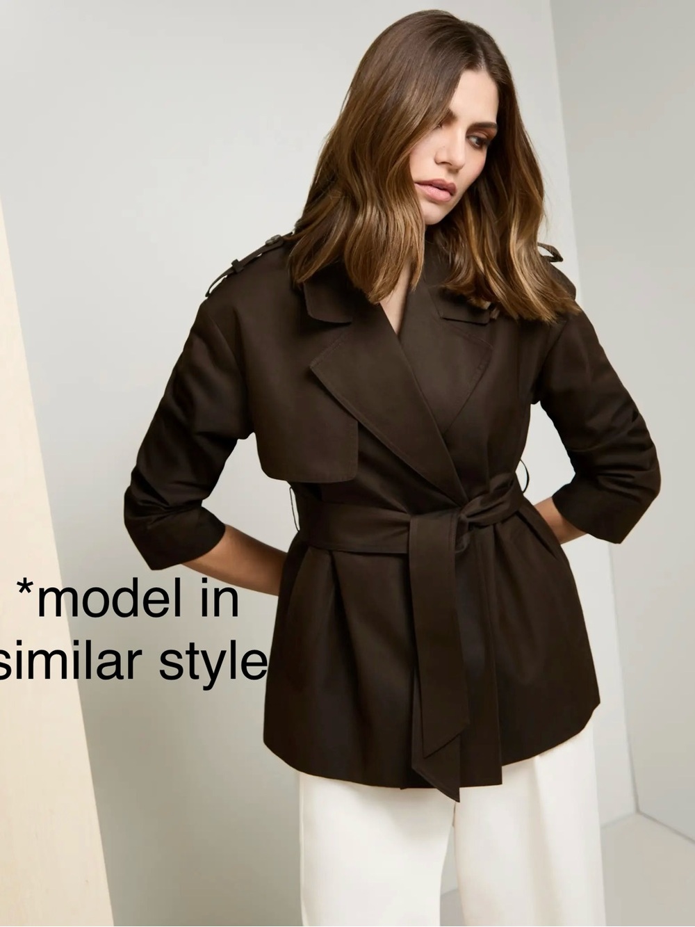 Sandro Chocolate Short Jacket - S